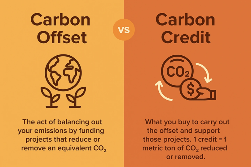 What is a Carbon Offset and How Does It Differ from a Carbon Credit?